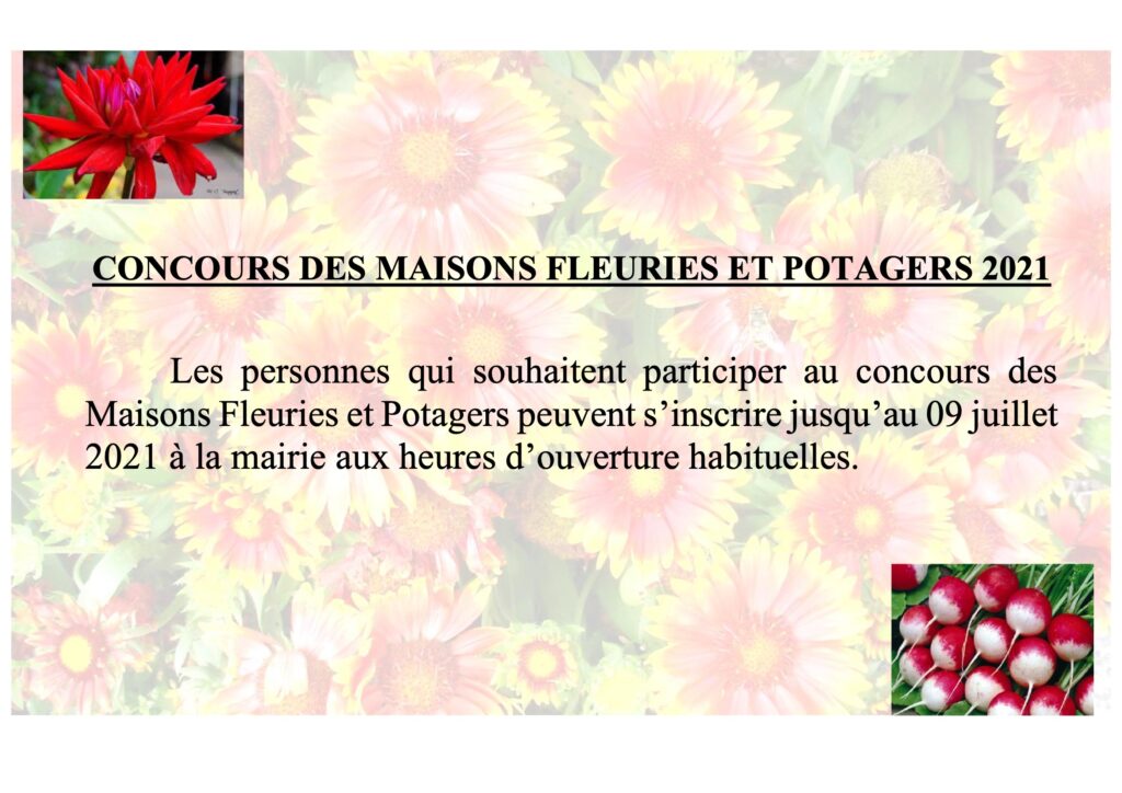 Concours des maisons fleuries et des potagers d’été 2021 – commune ...